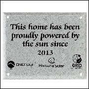 Grey AcrylaStone Exterior Plaque with Holes