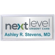 3x1-1/2 Metal Name tag with silver holde