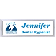 3x1 Metal Name Tag with Holder