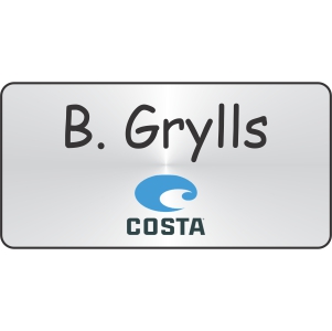 3x1-1/2  Metal Silver Tag