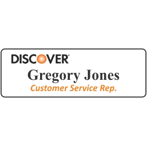 3x1  Metal White Name Tag