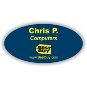 Plastic Oval Name Tag