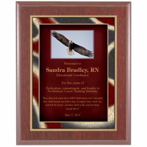 Mahogany Finish Plaque