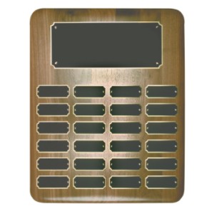 Perpetual Elliptical Walnut Plaque